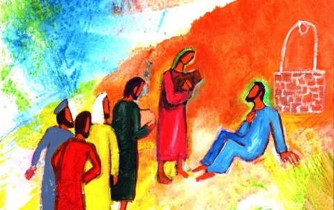 La Samaritaine et Jésus/photo:evangile-et-peinture.org