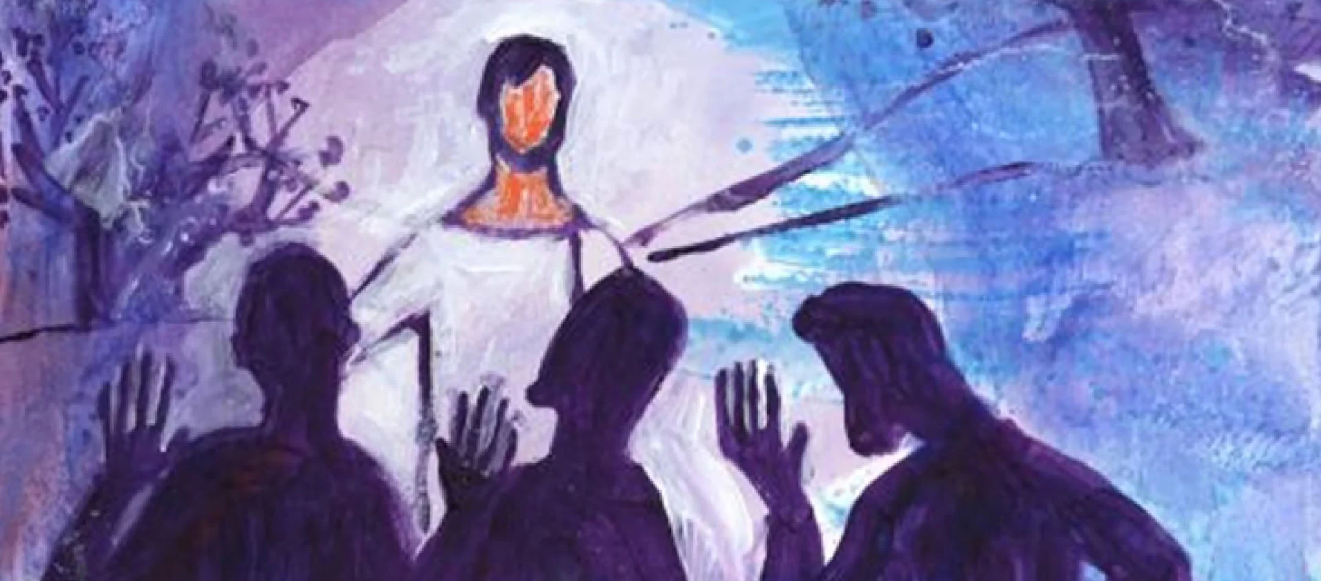 Et voici que, de la nuée, une voix disait:
«Celui-ci est mon Fils bien-aimé,
en qui je trouve ma joie:
écoutez-le!»